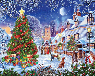 Village Christmas Tree Diamond Painting Kit - DIY